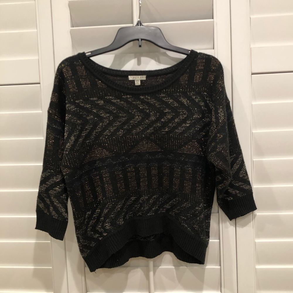 I Love H81 Women’s Black/Gold Sweater - M